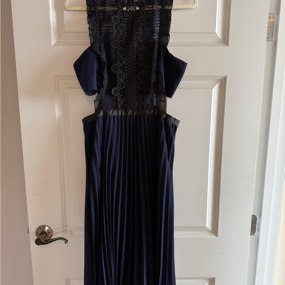 Asos Navy Blue Lace cut out Dress